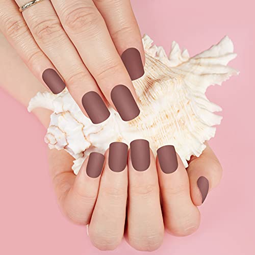1344 Pieces 56 Sets Medium Square Press On Nails Medium Glossy Square Fake Nails Medium Matte Square Artificial Nails For Nail Salon Art Diy Decoration Supplies, 2 Style #TOP6
