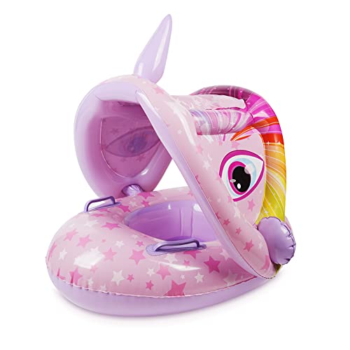 Vicloon Baby Schwimmring,Baby Pool Schwimmring,Baby Float Aufblasbare schwimmreifen,Niedliches Rosa Einhorn Baby Schwimmhilfe für Kinder von 1-6 Jahre alt