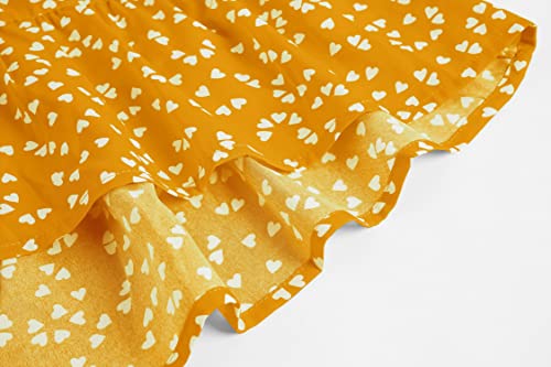 Rolmama Girls Summer Dresses Kids 2023 Sleeveless Tie Strap Boho Beach Midi Dress Smocked Ruffle Flowy Sundresses Yellow #TOP4