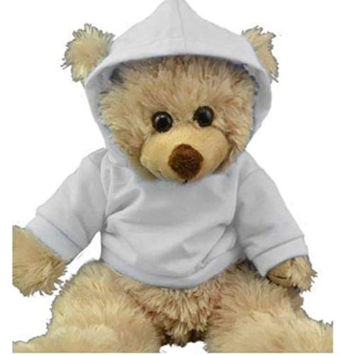 Stuffems Toy Shop Sudadera con Capucha Blanca tee Oso de Peluche de la Ropa Ajusta a la mayoría de 14 "-18" Build-a-Bear y Hacer Sus Propios Animales de Peluche Cover