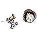 Cotrdocigh 1Pair One Piece Luffy Earring, Animación japonesa Pendientes de metal Personalidad...