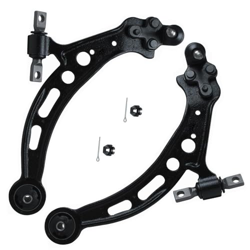 Image of Detroit Axle - Front 8pc Control Arms Kit for Toyota 1992-1996 Camry Lexus ES300, 1995-1996 Avalon, 2 Lower Control Arms w /Ball Joints 4 Tie Rods 2 Sway Bars Replacement