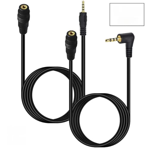 For 2.5mm Dual Aux Cable Angled Male/Female Trrs Sto Headphone Jack Gold Plated Connector Cable 4 Pole Av Adapter Cable