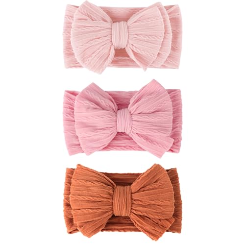 AQOKKA Baby Bows Headbands Nylon Baby Girl Headbands Soft Handmade Hairbands Toddler Hair Accessories for Girls Baby Newborn Infant Kids