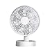 DERCLIVE Przenośny mini wentylator biurkowy wentylator stołowy wiatr prędkość regulowana niski poziom hałasu do szkoły domu biura, biały