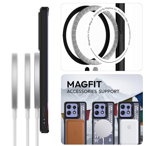 Image of KAPAVER GPS Edition Back Cover Case Compatible with MagSafe, Magnetic Case for Motorola Edge 50 Pro(Leh-Ladakh)(Black) (Polycarbonate + TPU)