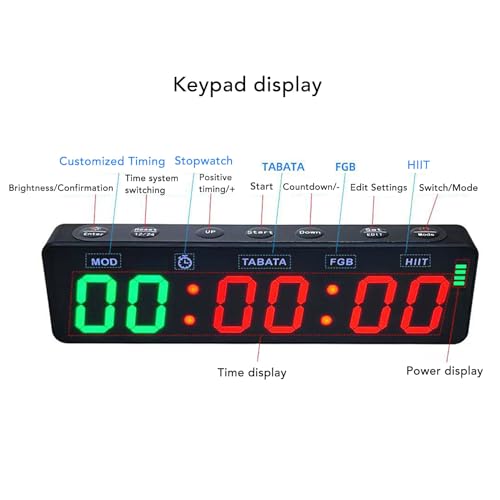 Temporizador digital magnético recargable para gym miniatura 5