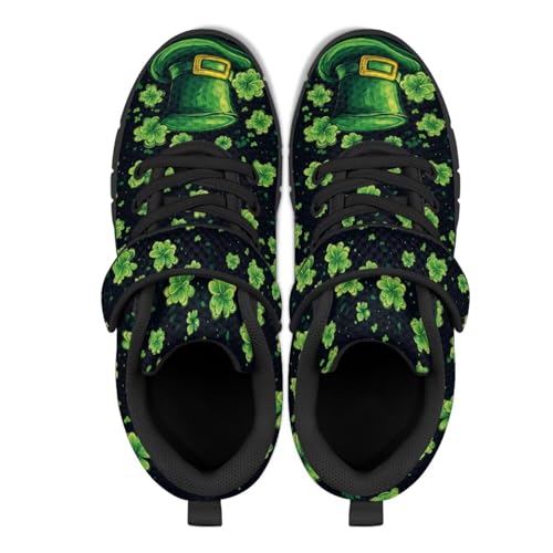 Girls St Patrick's Day Shoes Kids Single Buckle Sneakers Breathable Mesh Athletic Running Tennis Shoes2