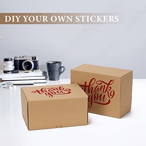 Image of RLAVBL 8x6x4 Shipping Boxes Set of 25, Brown Corrugated Cardboard Mailer Box for Packing, Mailing, Business