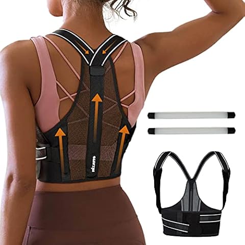 MIZATTO Posture Corrector for Women and Men Under Clothes,Breathable Back Brace with Replaceable Support Plates, Adjustable Back Straightener for Neck, Shoulder and Back Pain Relief(Medium) Cover