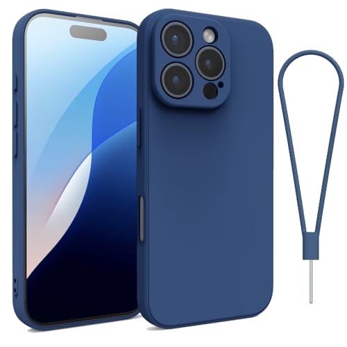Andwing For iPhone 16 Pro Max Case,Silicone Case Soft Ultra For iPhone 16 Pro Max Phone Case Slim Protective Shockproof Cover Scratch-Resistant Microfiber Lining