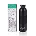Produktbild freigeist Isolierflasche Edelstahl 600ml | Thermosflasche schwarz mit Silikon Manschette | Sport Thermoskanne 0 6 l