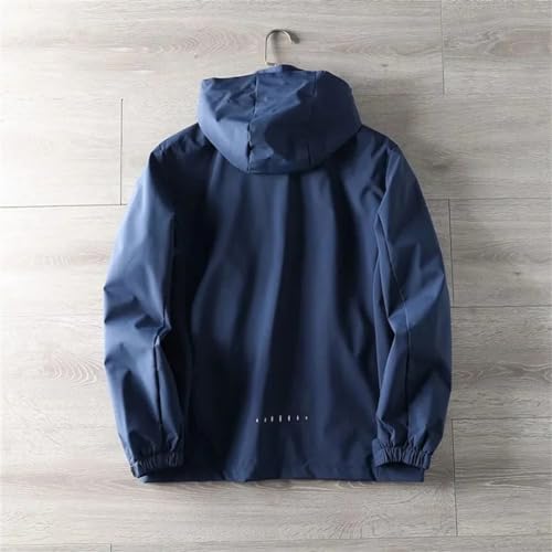 Men Spring Autumn Windbreak Hooded Sports Trench Jacket Outdoor Loose Travel By Walking All-Match Coat3