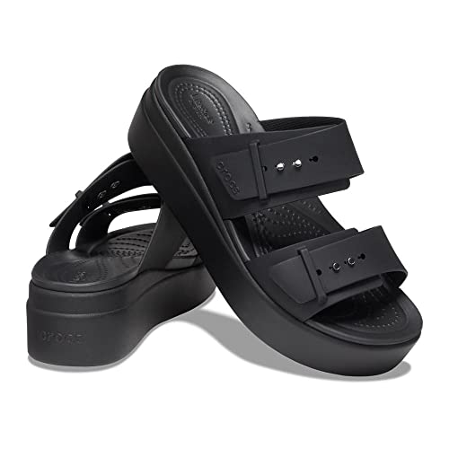Image of Crocs Women's Brooklyn Buckle Low Wedges