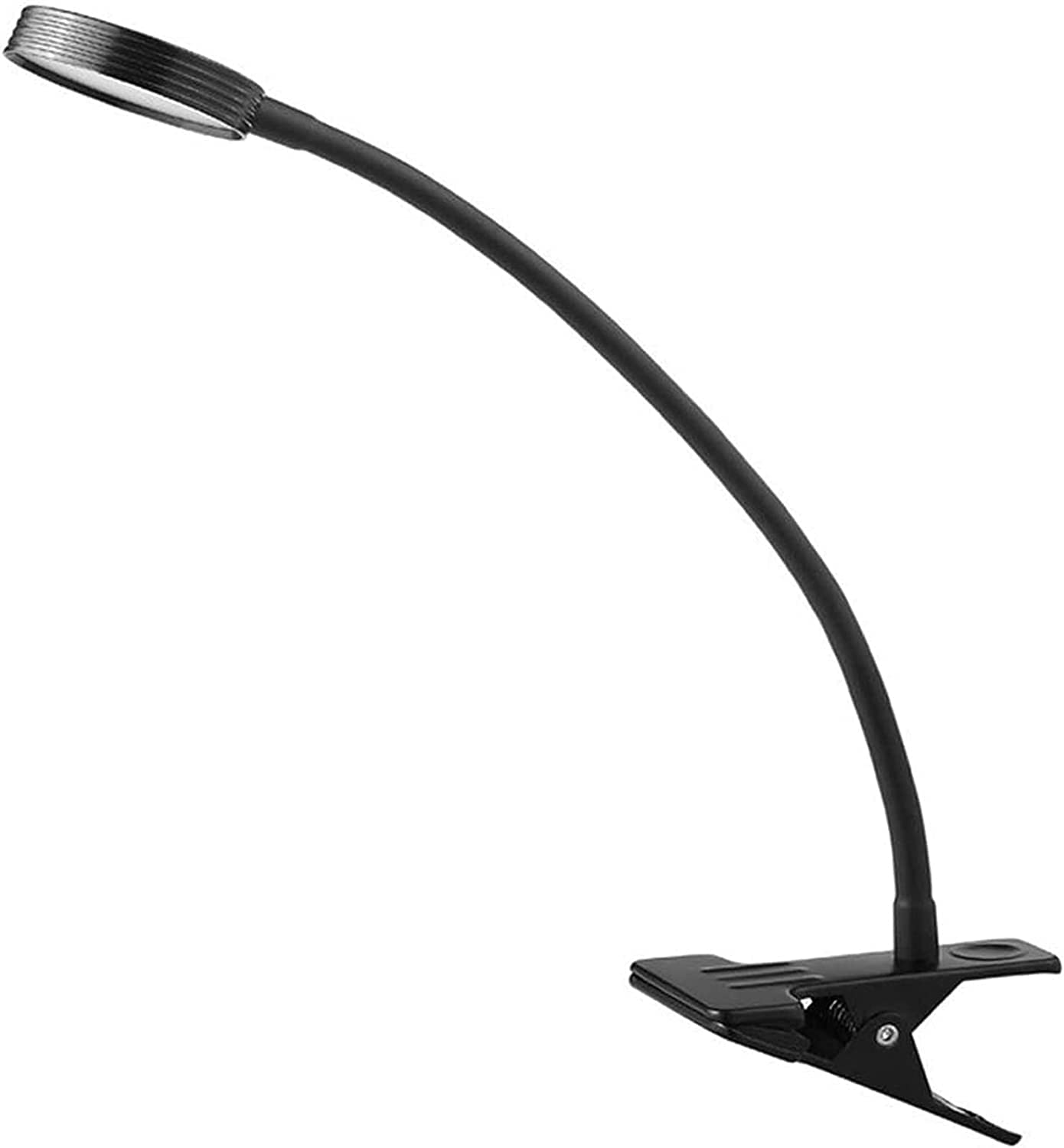 GeRRiT Clip on LED Light - USB Reading Light, Eye Protection Bed Night Desk Lamp, 360° Flexible Gooseneck Clamp Ring Light for Laptop Video Conference (Color : A)