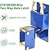 POSEAGLE 2 Pack Blue S16100300 Two Way Gate Latch with Hardware and Assembly Tool Kit for Metal Gates with 1-5/8