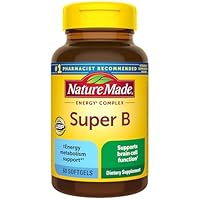 Nature Made Super B Complex Vitamins for Women and Men, Dietary Supplement for Energy Metabolism Support, Super Vitamin B Complex, 60 Softgels, 60 Day Supply