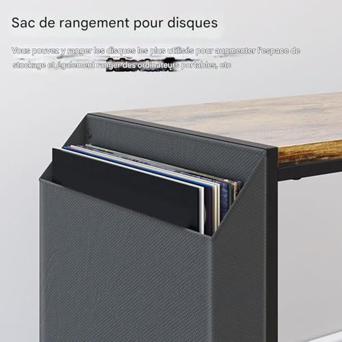 Support Double Étage pour Porte-Disques et Rangement Salon ou Studio - 8