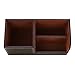 KINGFOM Desk Organizer Office Supplies Caddy Pu Leather Multi-function Storage Box Pen/Pencil,Cell phone, Business Name Cards Remote Control Holder Brown