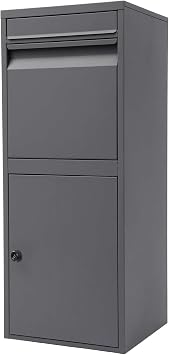 Code Lock Package Delivery Boxes for Outside, Waterproof Secure Outside Storage Box, Secure Outdoor Delivery Box for Packages, 15.2 x 16.8 x 40.2 Grey