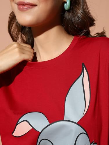 Image of THE DRY STATE Women Cotton Half Sleeve Round Neck Tshirt
