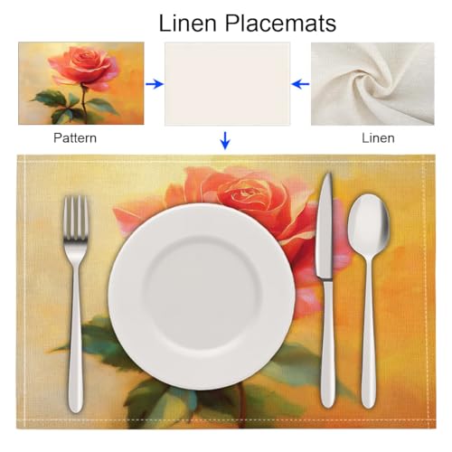 Sets de table lavables fleurs rose pour préserver votre table des taches - 6