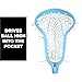 Epoch Lacrosse - Women's Lacrosse Head Purpose 15° Strung with Pro Mesh, High-Pocket Lacrosse Head Sticks, 15° Bottom Rail, Composite Injected Polymer, Made in USA - Carolina Blue
