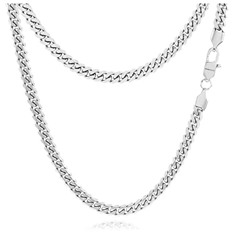 MIMITLTY 3-5 MM Mens/Womens Stainless Steel Wheat Silver/18K Gold Chain Necklace 16"/18"/20" Cover