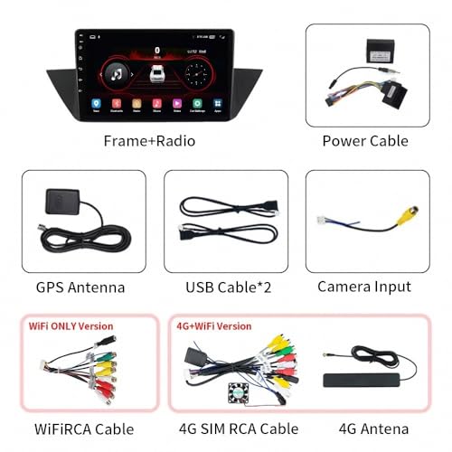 Pantalla Carplay inalámbrica y Android Auto para BMW X1 E84 4G+64G 7