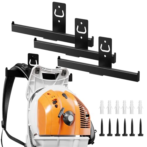 Backpack Leaf Blower Hanger, Heavy Duty Chainsaw Wall Mount, 3 Packs