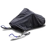 Grantien Abdeckung Für Schneemobil, Motorschlittenfahren Abdeckplanen Mit Kordelzug, UV-Schutz, 210D Oxford Schwarz 292 * 130 * 121cm