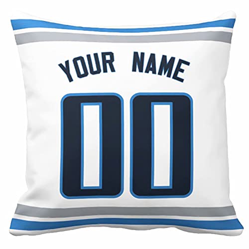 Image of ANTKING Throw Pillow 2 Pack with Custom Name and Number Personalized Gift for Men Women Boys