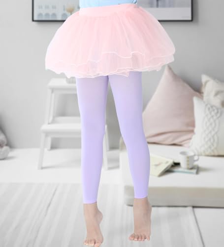 Girls Footless Tights Opaque Leggings for kids Soft Dance Students Tights2