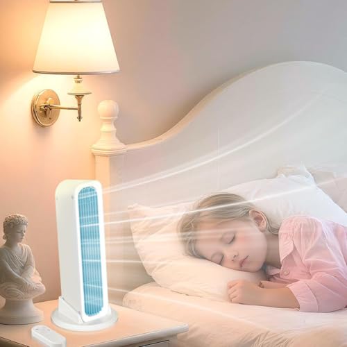 Ventilateur compact rechargeable avec oscillation à 3 vitesses - 3