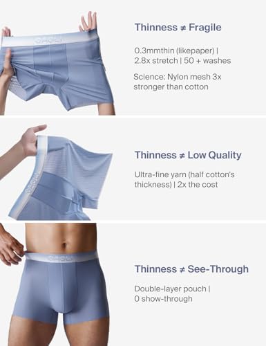 Comfort Soft Mens Boxer Briefs: Breathable Mens Cooling Underwear for Men with No-Roll Waistband, Moisture Wicking2