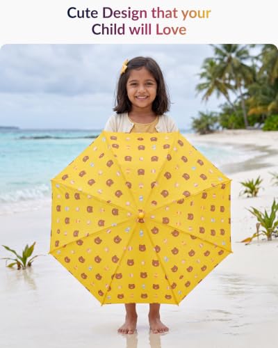 Image of Destinio Umbrella for Kids; Stylish & Cute, Child Safe, 100% Waterproof; Kids Umbrella for Girls, Boys and Baby