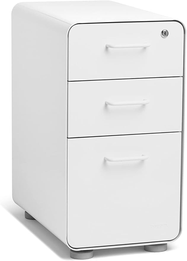 Poppin Slim Stow 3Drawer File White. 2 Utility