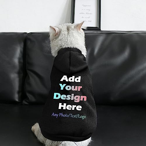 Personalisierte Haustier Pullover Hoodie für Hunde&Katze Entwerfen Sie Ihr eigenes Haustier Hoodie Fügen Sie Name/Text/Foto benutzerdefinierte Welpe Sweatshirt Hooded