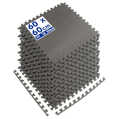 Eva-Schaumstoff-Fitnessmatten – 60 x 60 cm – 12 große,...