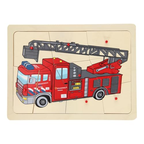 Playwood Puzzle de pompiers en bois des pompiers - Jouet éducatif