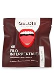 GELDIS Filo Interdentale Espandibile Nero, Gusto Cioccolato, Rimuove Placca in Profondità, Con Cera Vegetale, Per Gengive Sensibili, 30m Senza Plastica