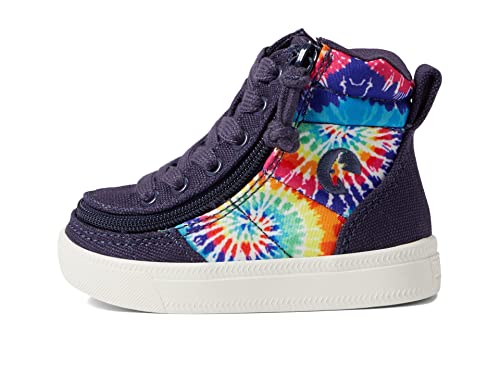 Billy Footwear Kids Street For Toddlers - Zip Around Closure, Cushioned & Removable Insole Sleek Style Sneakers - Navy Tie-Dye 5 Toddler M #TOP15