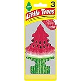 LITTLE TREES Car Air Freshener | Hanging Paper Tree for Home or Car | Watermelon | 3 Pack