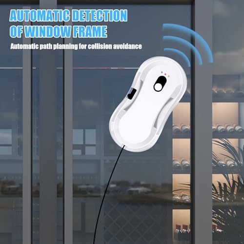 JDKJAG Intelligent Window Cleaning Robot, Automatic Window Cleaner Robot ith Water Spray, 2800Pa Suction & 3 Smart Modes, for Indoor and Outdoor Windows and Glass,10 Cloths - Image 4