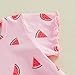 fhutpw Toddler Baby Girls Summer Outfits Daisy Ruffle Short Sleeve T-Shirts Tops Floral Shorts 2Pcs Clothes Set 6M-4T (Watermelon- Pink, 3-4T)