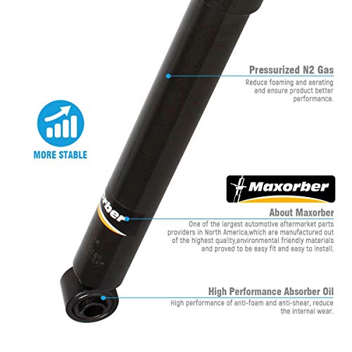 Maxorber Rear Shock Absorbers Compatible With 1999~2007 For Chevy Silverado 1500,1994-2001 For Dodge Ram 1500,1994-2002 For Dodge Ram 2500 37150 Set Of 2 Shock Absorber 344356 312589 313480 313478 #TOP2