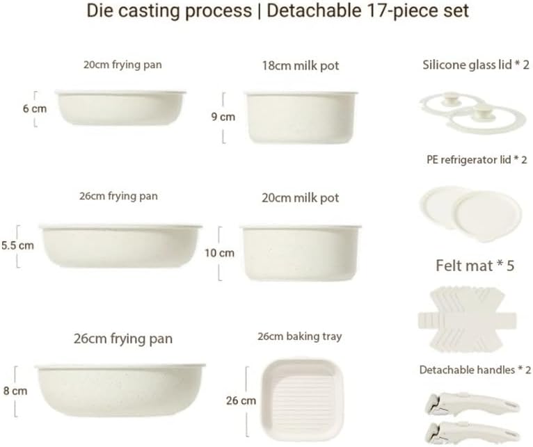 Easy to clean Tourmaline Flat Bottomed Frying Pan Steak Stir Non Stick Household Cookware Set Kitchen