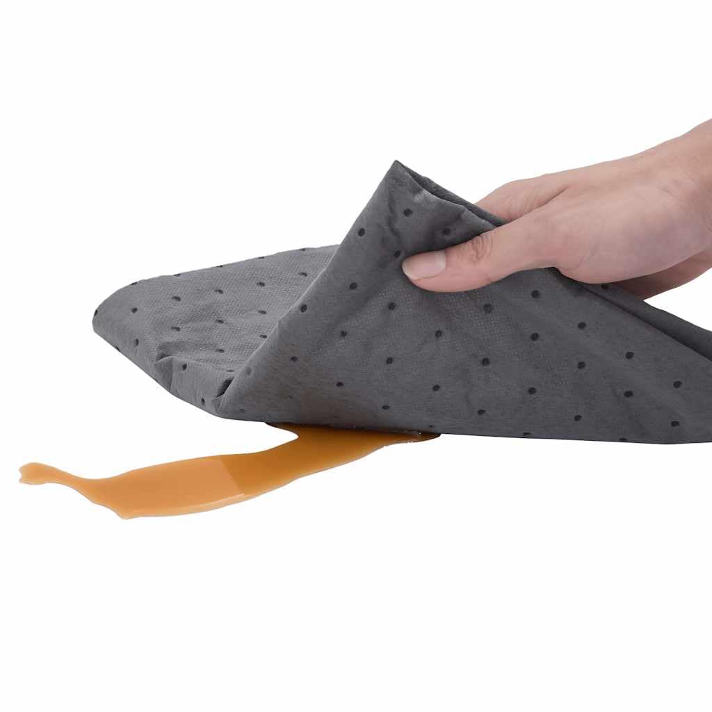 Mangloder - Panno per legare l'olio, 25 pezzi, grigio, in polipropilene, 40 x 50 cm, perforato, per officina e cura dei veicoli, assorbenti contro olio, acqua e bevande, compatti, conservabili