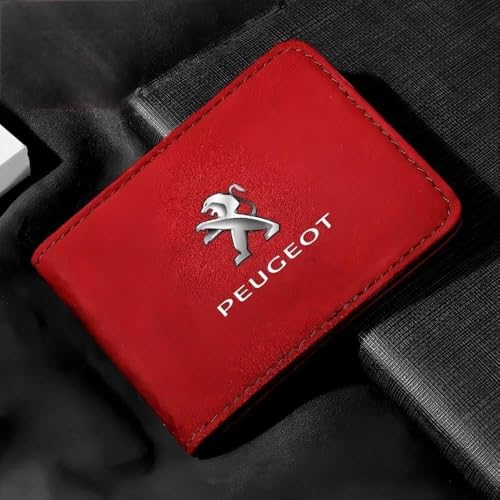 Car Registration Insurance Holder for Peugeot 3008 Phase 1 2009-2016,Exclusive Logo Wear-Resistant Durable Folder Store ID Documents Driver's License Vehicle Document Storage,E