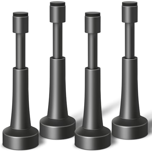 4PCS Spring Door Stoppers for Wall - 4.33 Inch Door Stop for Bottom of Door